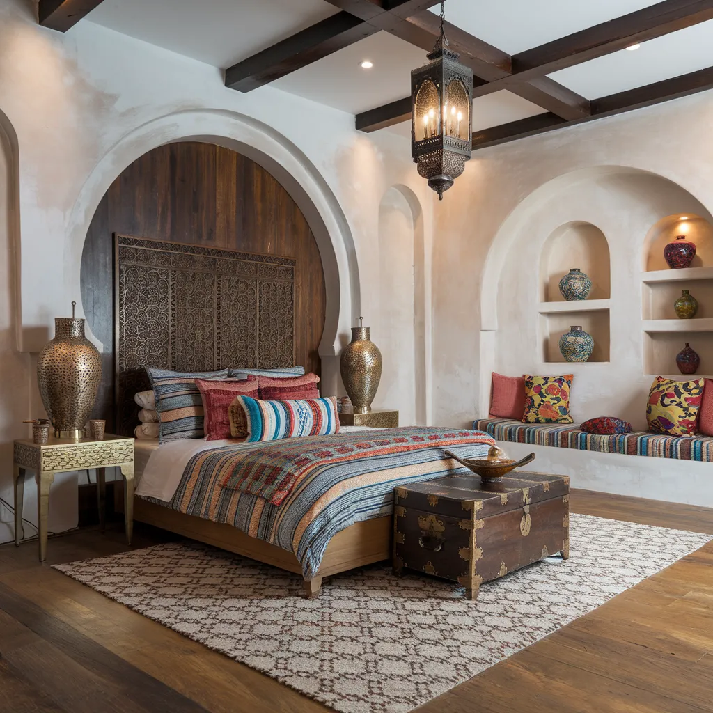 The Ultimate Master Bedroom Inspiration Guide: From Luxe to Minimalist 24 Moroccan Boho Luxe Bedroom