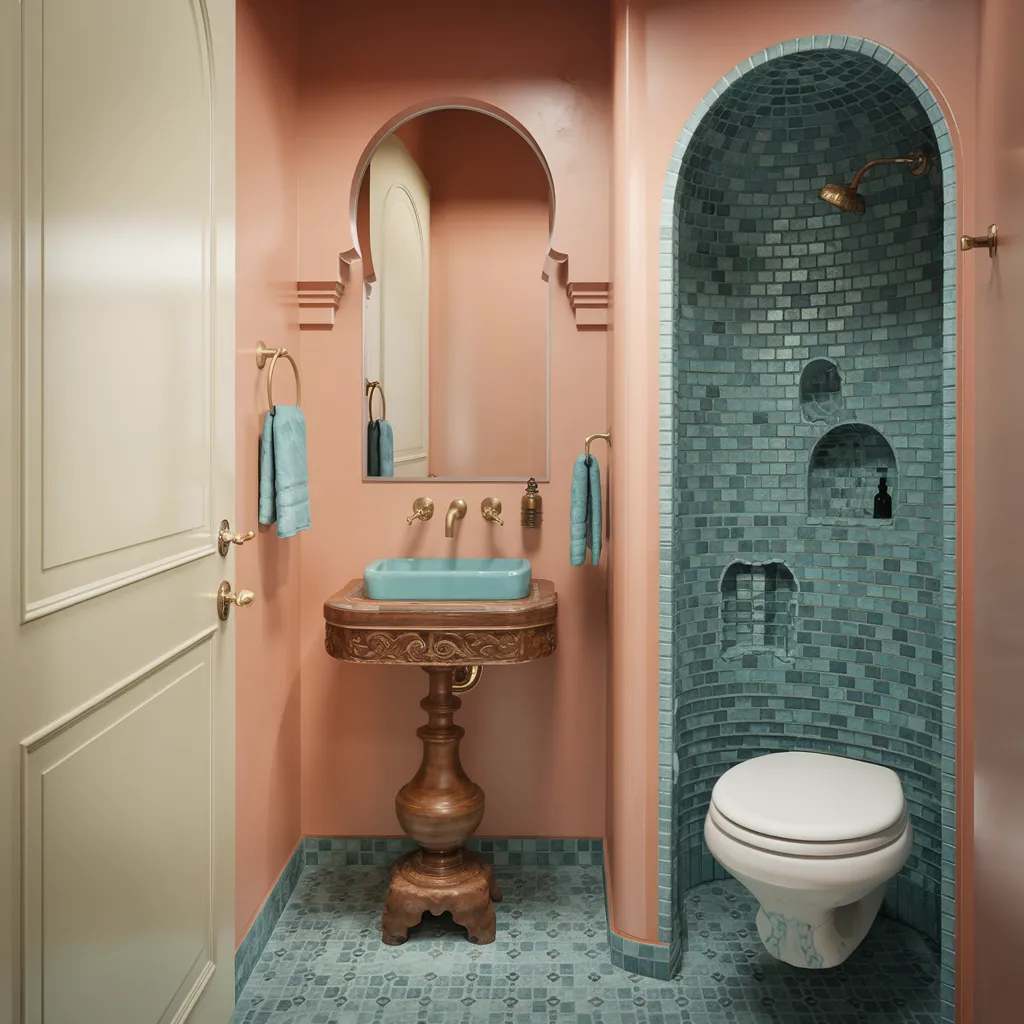 These Small Bathroom Ideas Are So Genius, You’ll Want to Remodel Tonight 19 Moroccan Jewel Box Bathroom