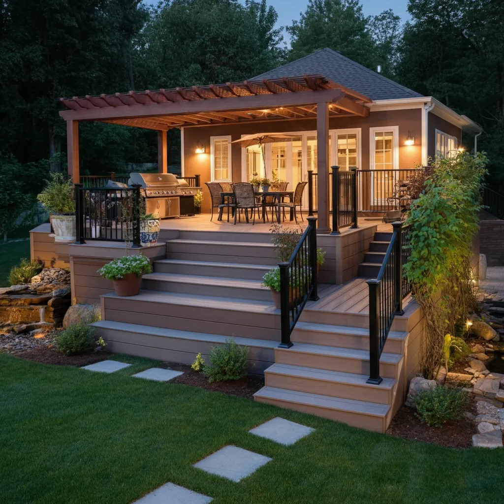 Stunning Deck Ideas That Will Completely Transform Your Outdoor Space 3 Multi-Level Entertainment Deck