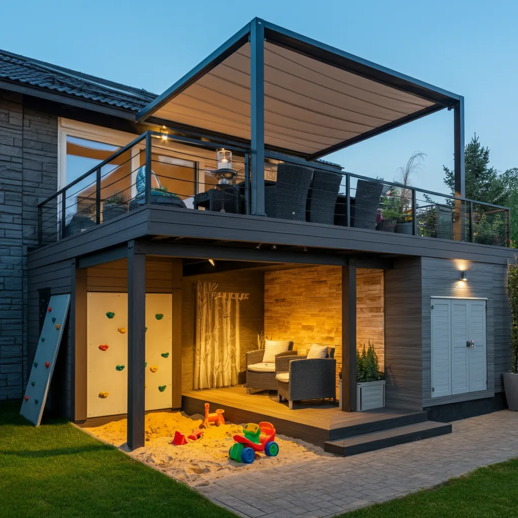 Stunning Deck Ideas That Will Completely Transform Your Outdoor Space 24 Multi-Level Kids' Play Deck