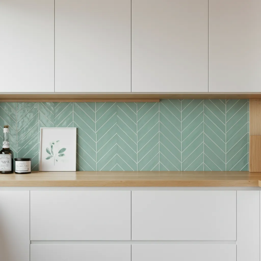 32+ Jaw-Dropping Kitchen Backsplash Ideas You Haven’t Seen Yet 29 Muted Pastel Tile Kitchen