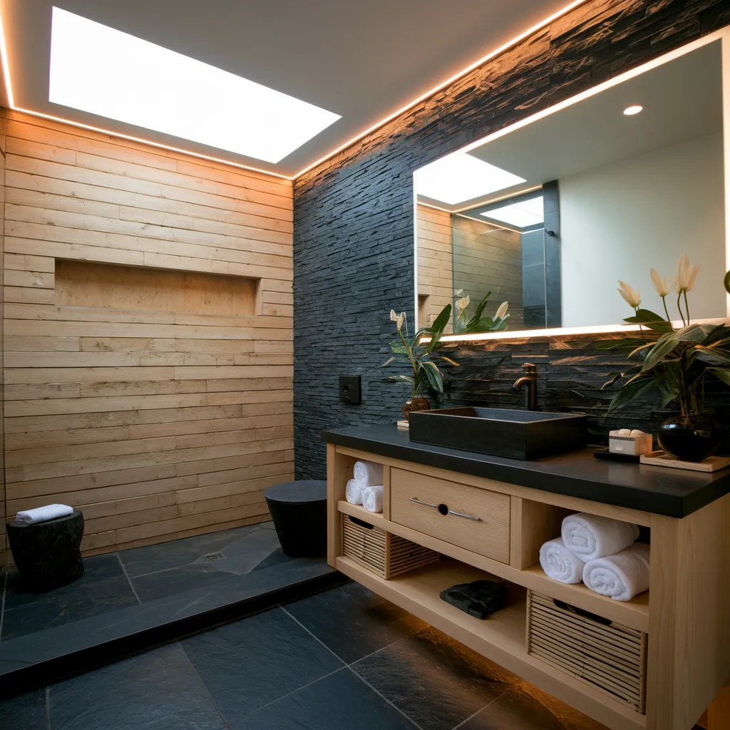 Natural Balance Noir Bathroom