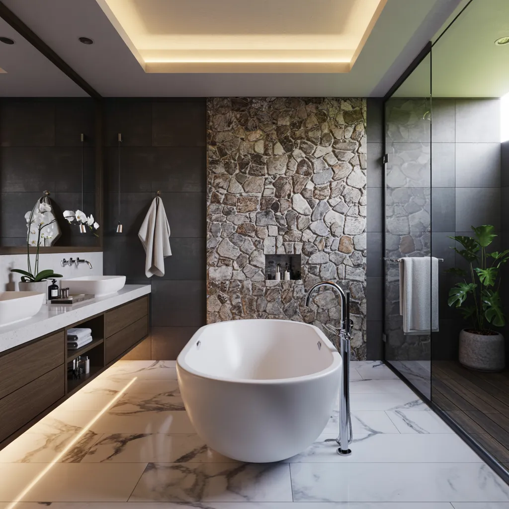 27+ Stunning Luxury Bathroom Designs That Blend Comfort With Elegance 10 Nature Inspired Luxury Bathroom