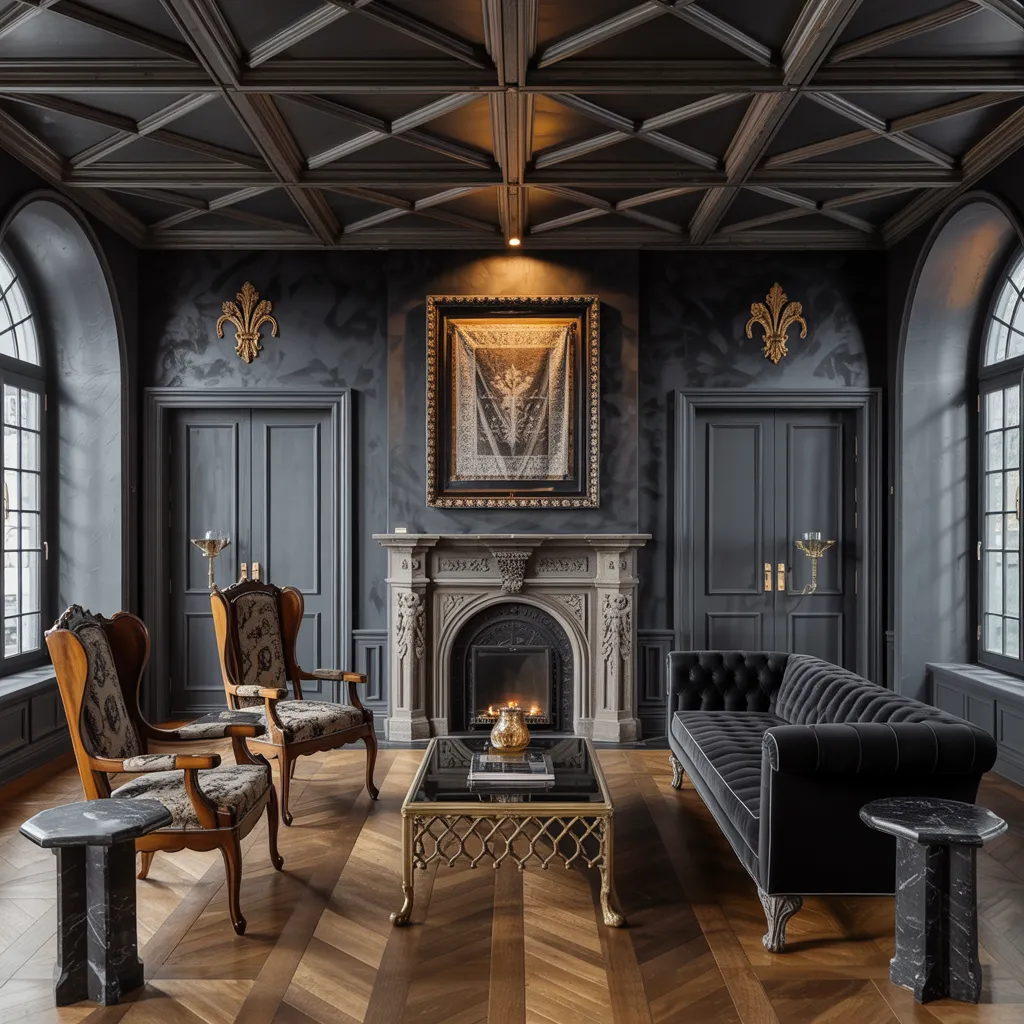 Modern Luxury Living Rooms You Can Actually Copy on Any Budget 17 Noir Luxe Salon