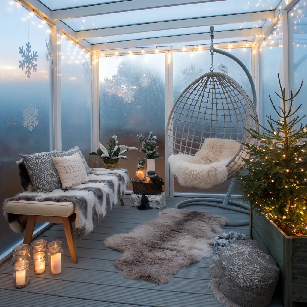 These Balcony Ideas Are So Good, Even Your Neighbors Will Be Jealous 3 Nordic Winter Balcony Cocoon