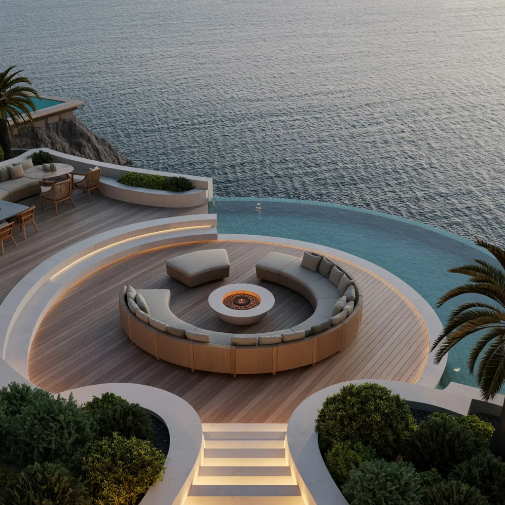 Oceanfront Infinity Terrace with Fire Lounge