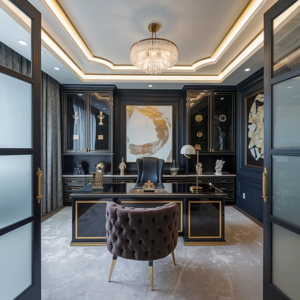 24+ Jaw-Dropping Home Office Ideas That Look Insanely Expensive 11 Opulent Executive Retreat