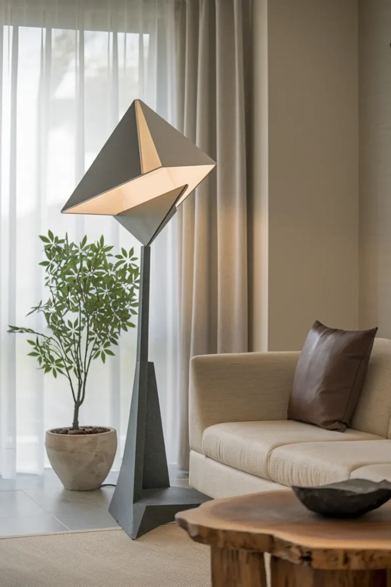 Living Room Lamp Ideas That Instantly Make a Room Look Expensive 17 Origami Sculpt Floor Lamp