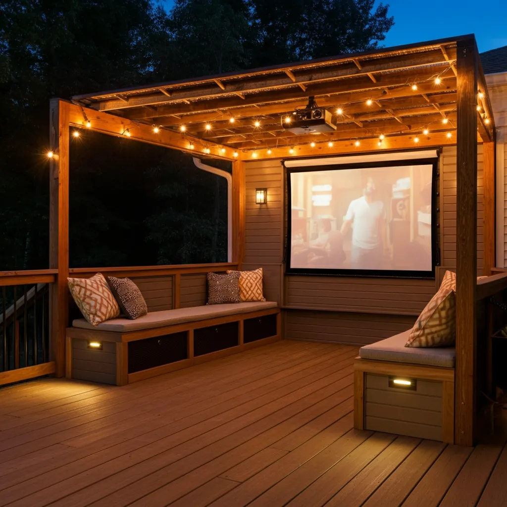 Stunning Deck Ideas That Will Completely Transform Your Outdoor Space 8 Outdoor Movie Night Deck