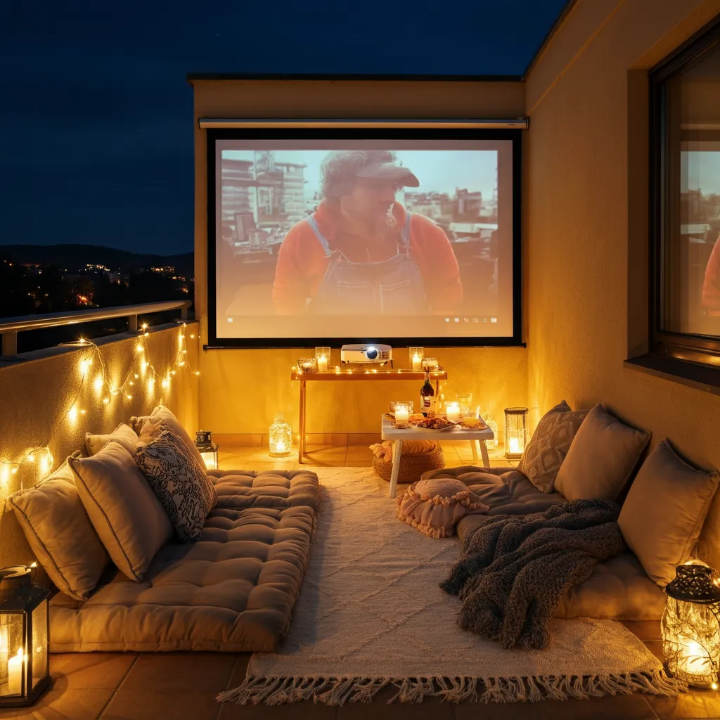 These Balcony Ideas Are So Good, Even Your Neighbors Will Be Jealous 18 Outdoor Movie Spot