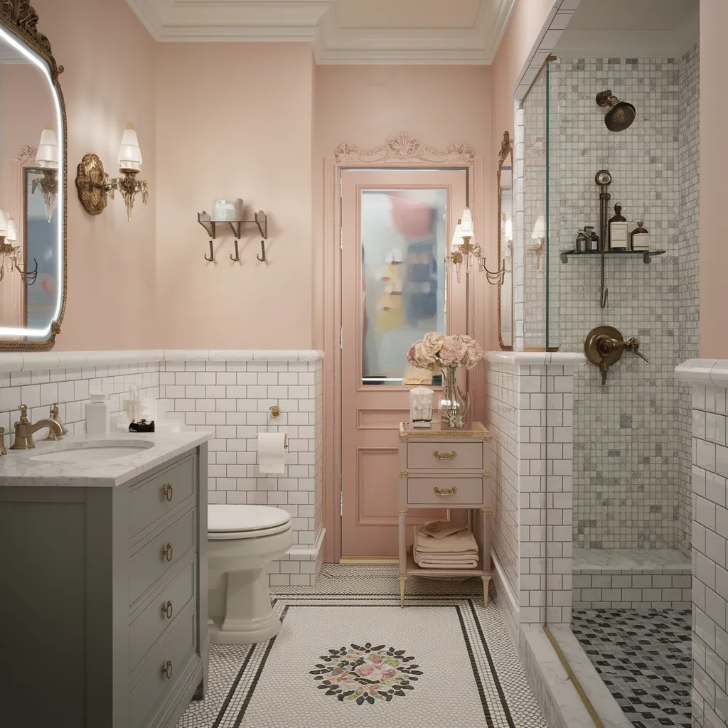 These Small Bathroom Ideas Are So Genius, You’ll Want to Remodel Tonight 24 Parisian Chic Powder Bathroom