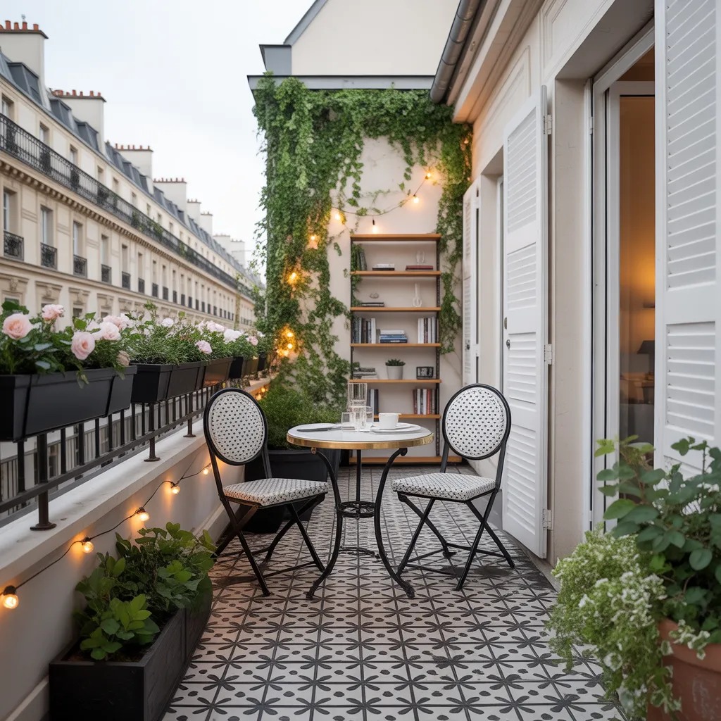 Parisian Chic Terrace with Romantic Charm