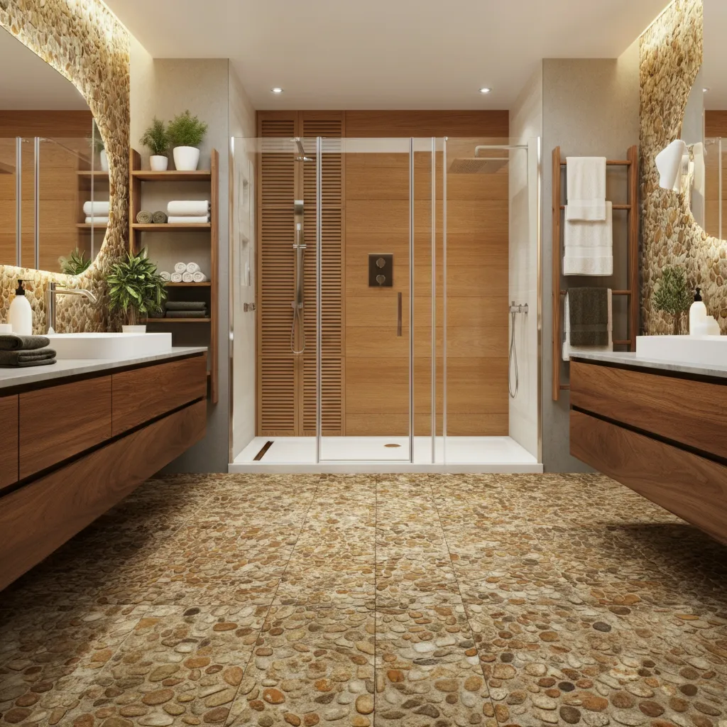 These Genius Flooring Ideas Will Make Your Rooms Look 10x Better 22 Pebble Flooring