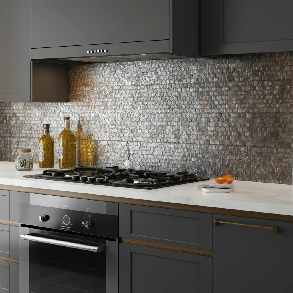 32+ Jaw-Dropping Kitchen Backsplash Ideas You Haven’t Seen Yet 19 Penny Tile Kitchen