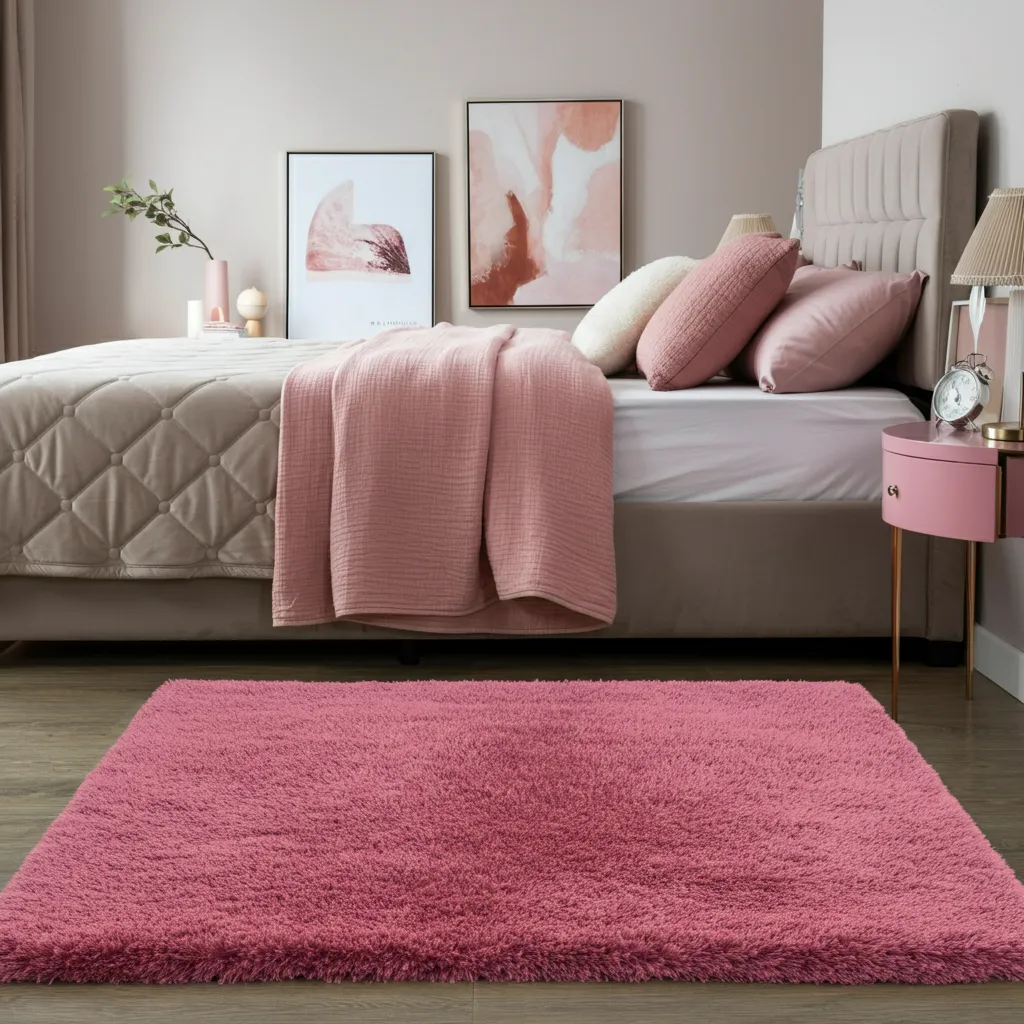 Pink Bedroom Ideas That Are Elegant, Bold, and Far From Basic 25 Pink Shag Rug
