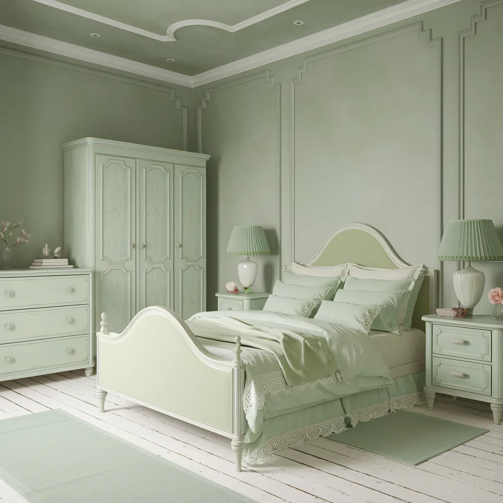 Pistachio Green Classic Bedroom