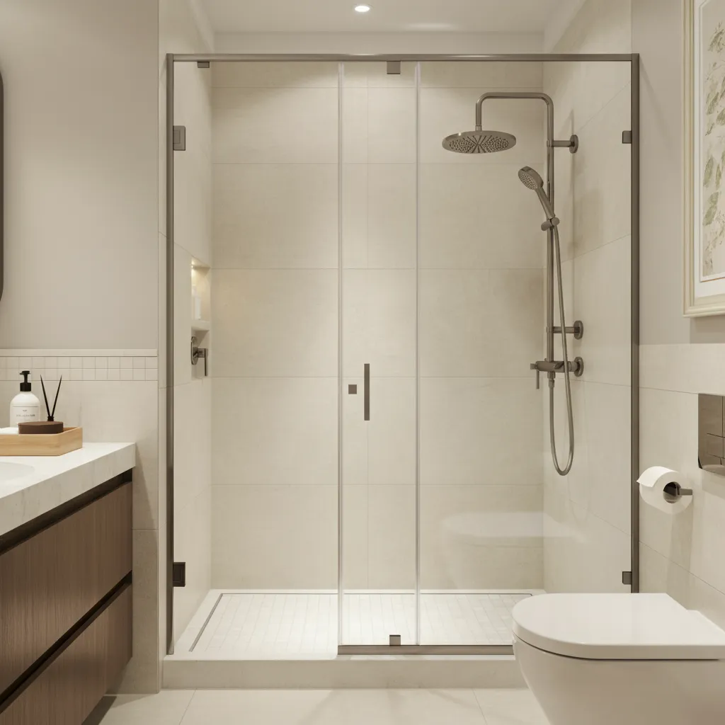 These Small Bathroom Ideas Are So Genius, You’ll Want to Remodel Tonight 10 Pocket Shower Image