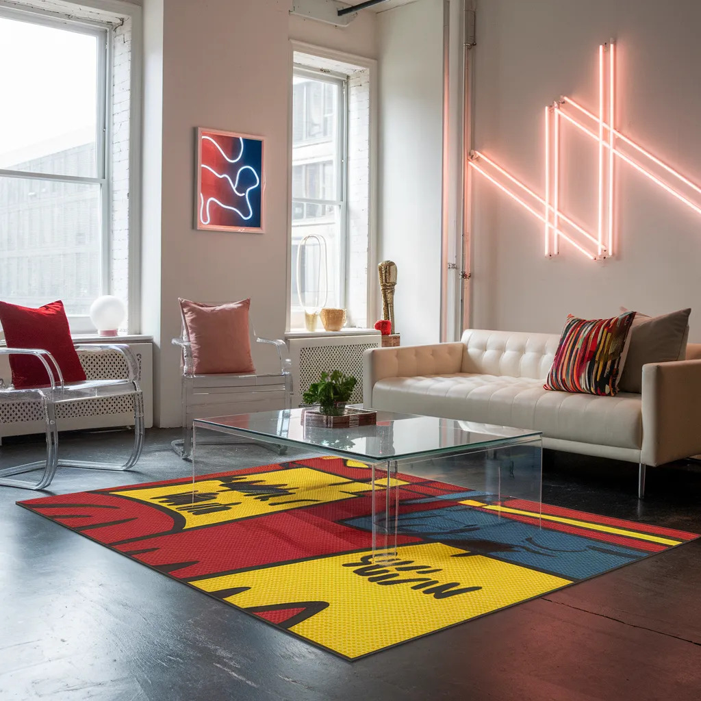 Rugs in Living Room Designs That Instantly Upgrade Your Space 25 Pop Art Rug in Living Room