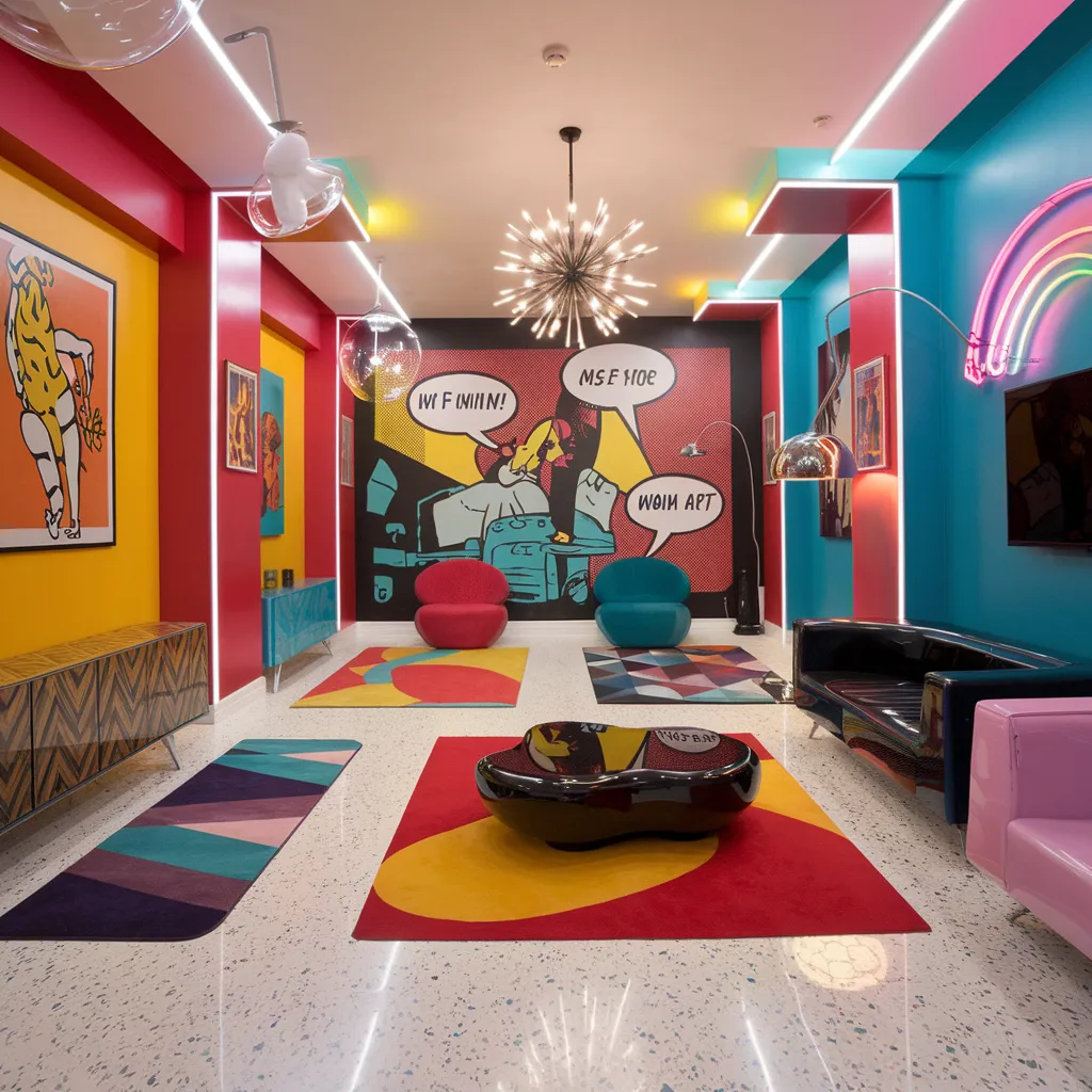Pop Blast – Funky Living Room with Comic Flair