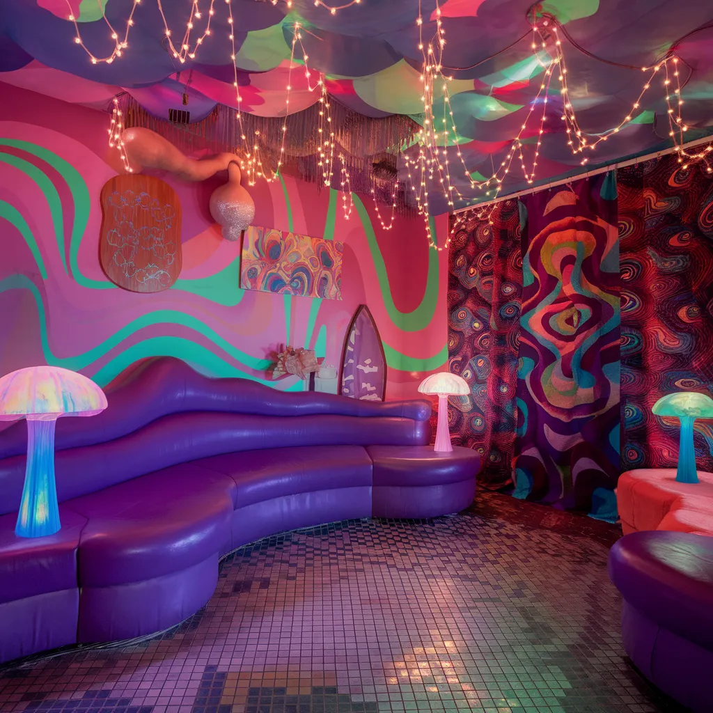 Psychedelic Wave – Funky Living Room with Trippy Vibes