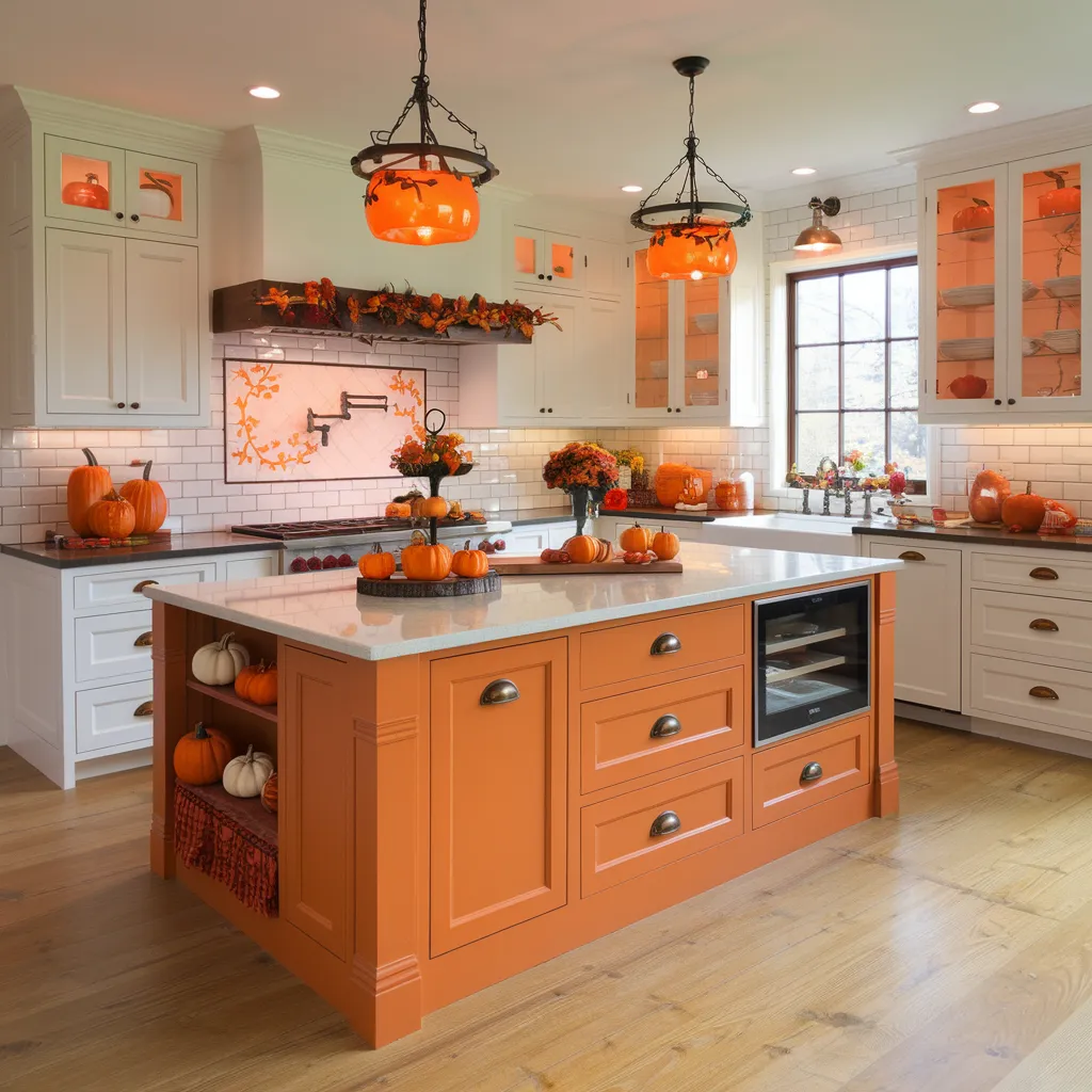 25+ Spooky-Chic Halloween Kitchen Decor Ideas You’ll Wish You Tried Sooner 8 Pumpkin Glow Kitchen