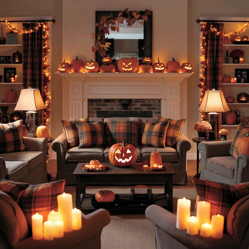 The Ultimate Halloween Living Room Inspiration Guide (Every Style Covered) 25 Pumpkin Glow Living Room