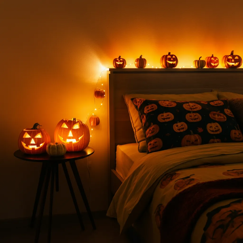 Spooky & Stylish: Halloween Bedroom Ideas You’ll Love 26 Pumpkin Spice and Everything Fright
