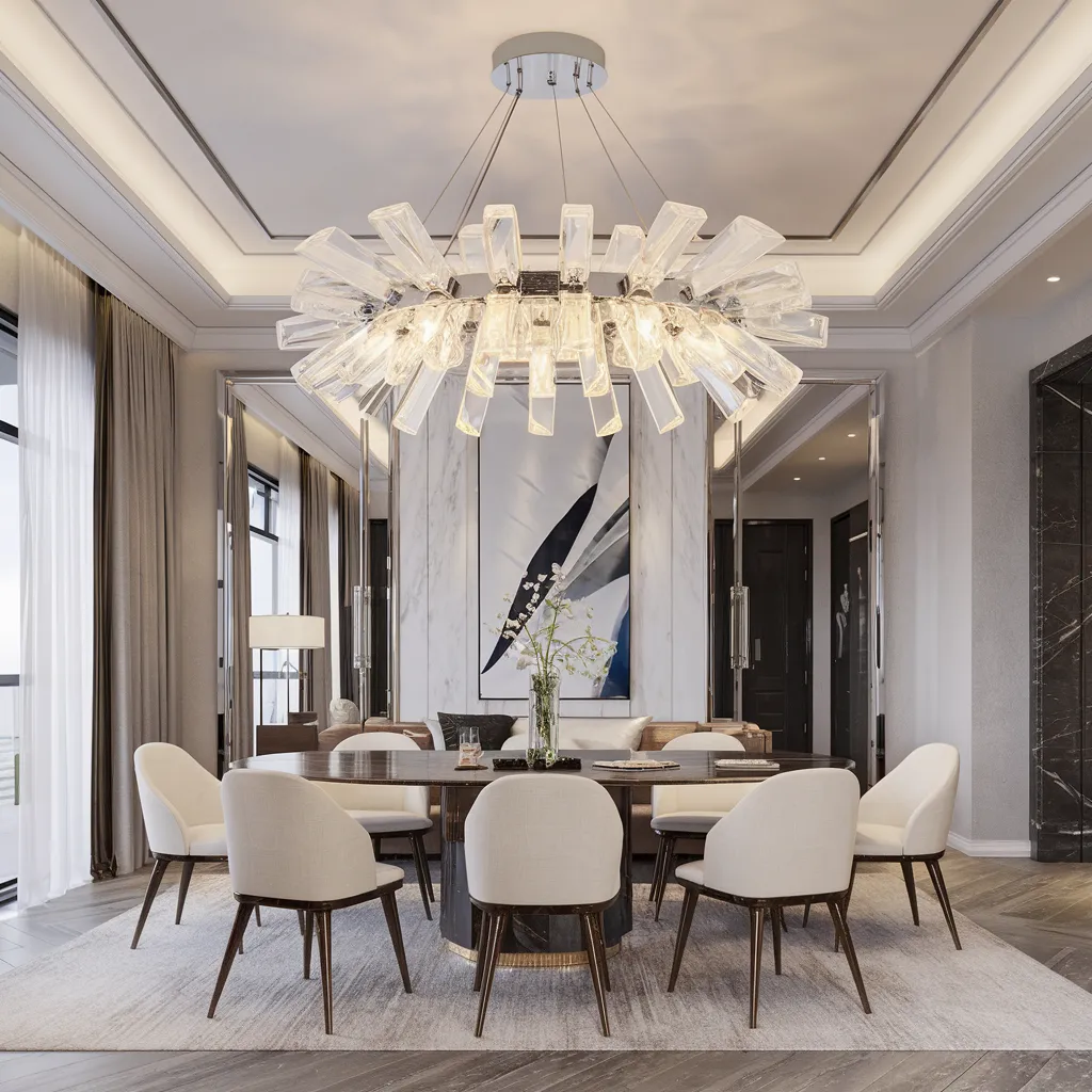 From Glam to Minimal: Chandelier Designs You’ll Fall in Love With 11 Radiant Crystal Prism Burst Chandelier