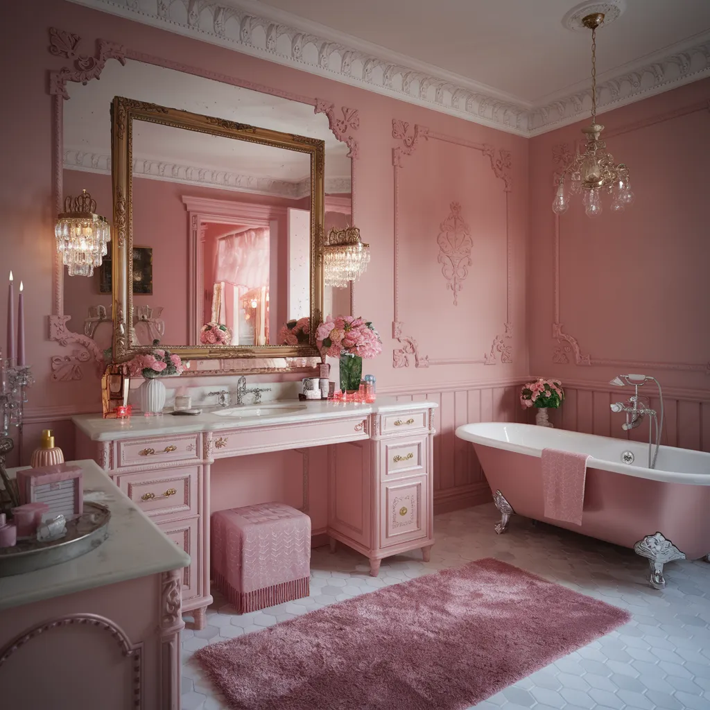 20 Small Funky Bathroom Ideas That Will Make You Rethink Your Space 5 Regal Rose Glam Bathroom