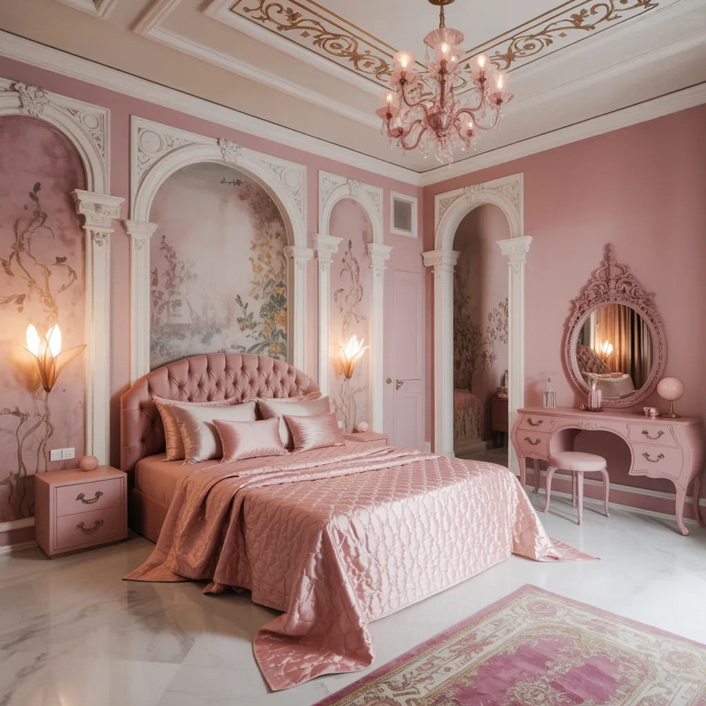Pink Bedroom Ideas That Are Elegant, Bold, and Far From Basic 6 Regal Rose Renaissance Bedroom