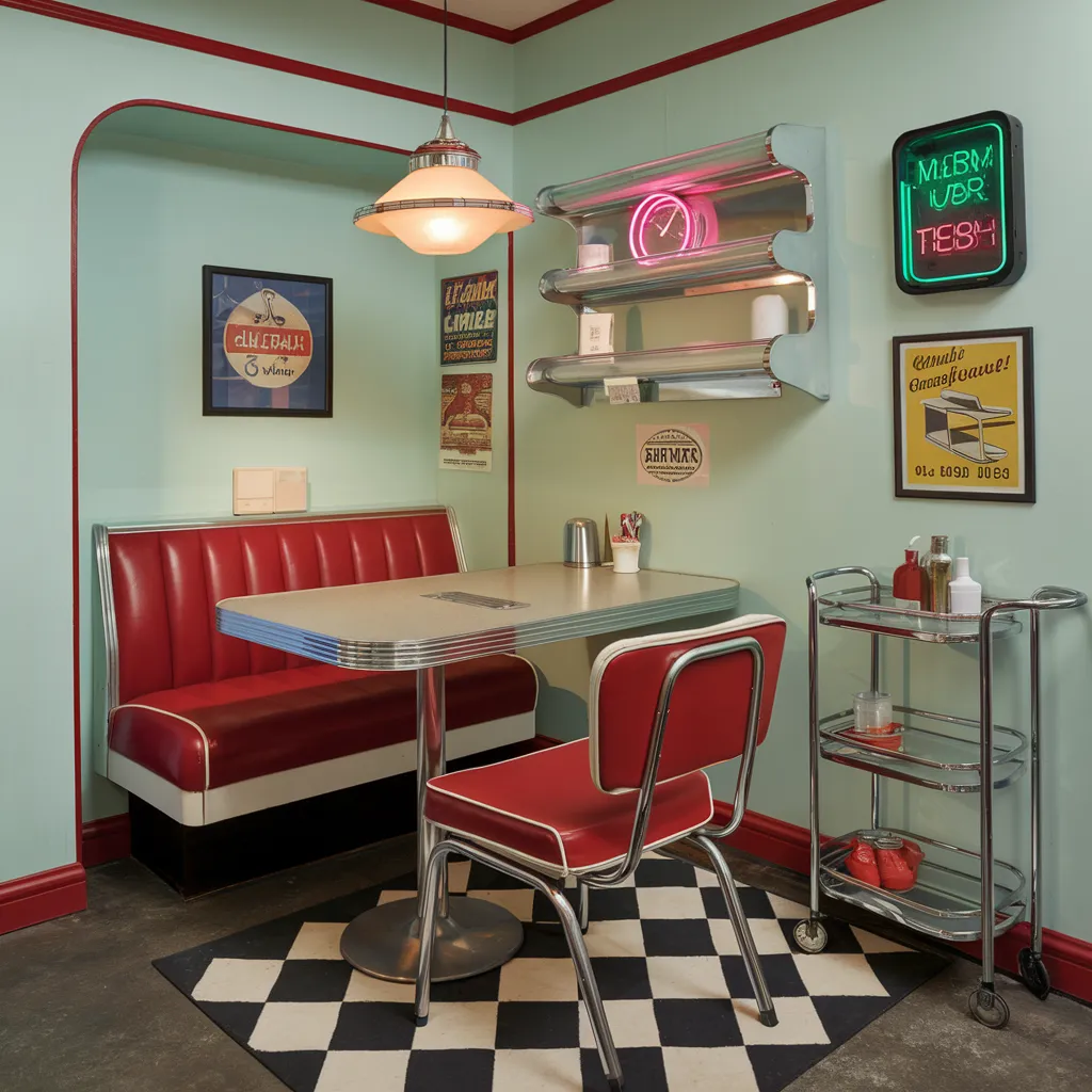 Retro Diner Small Dining Room Idea