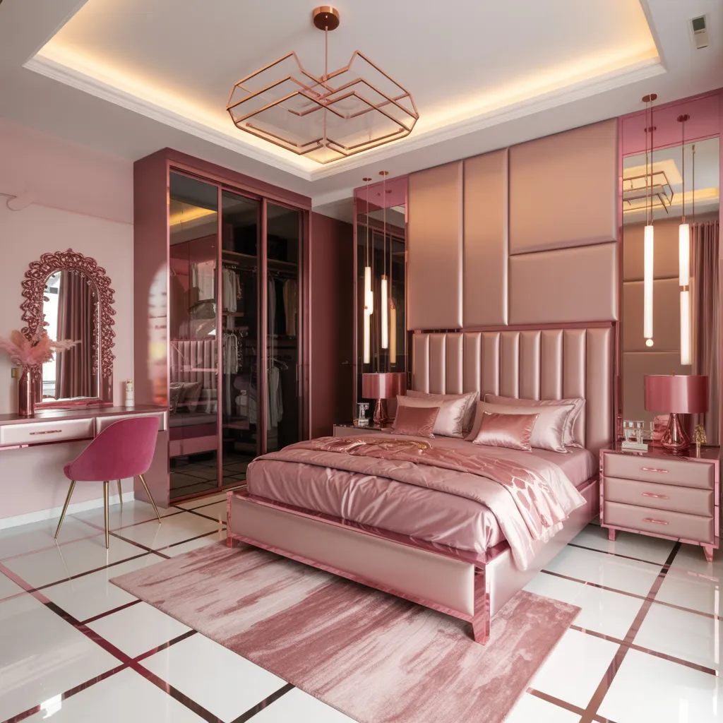 Pink Bedroom Ideas That Are Elegant, Bold, and Far From Basic 3 Rose Gold Royale Bedroom
