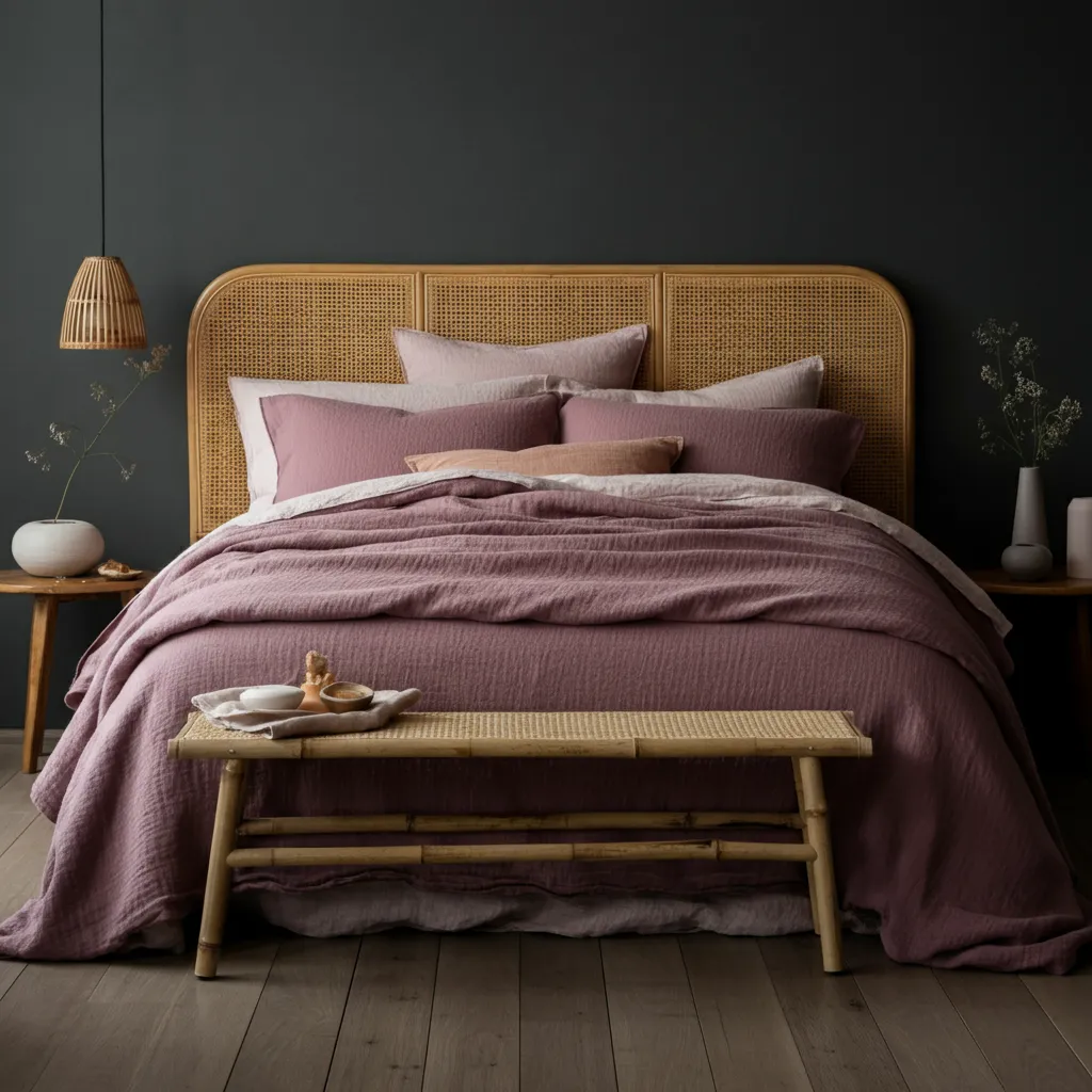 Pink Bedroom Ideas That Are Elegant, Bold, and Far From Basic 11 Rose Toned Bedding Layers