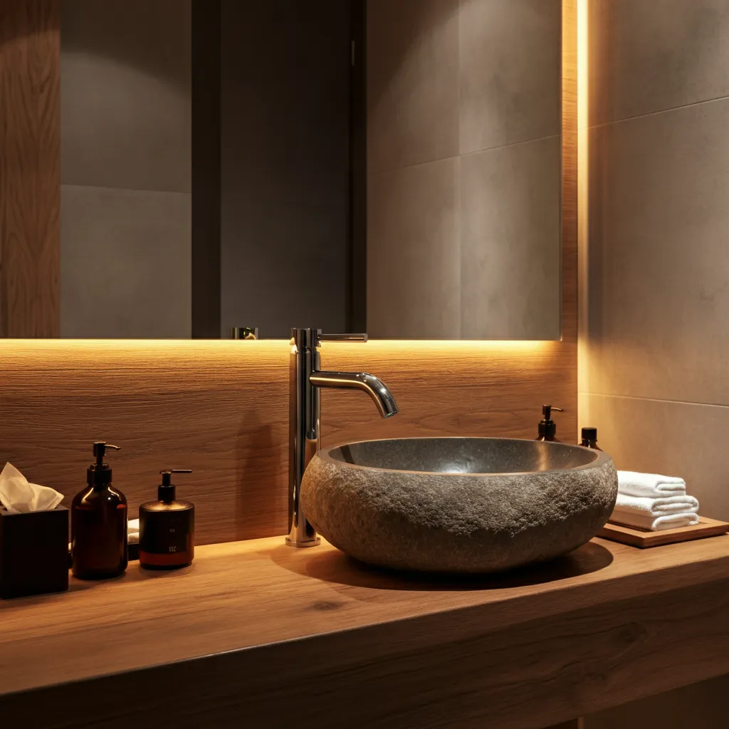 24 Bathroom Vanity Ideas So Beautiful, You’ll Want to Remodel Today 24 Round Vessel Sink Vanity