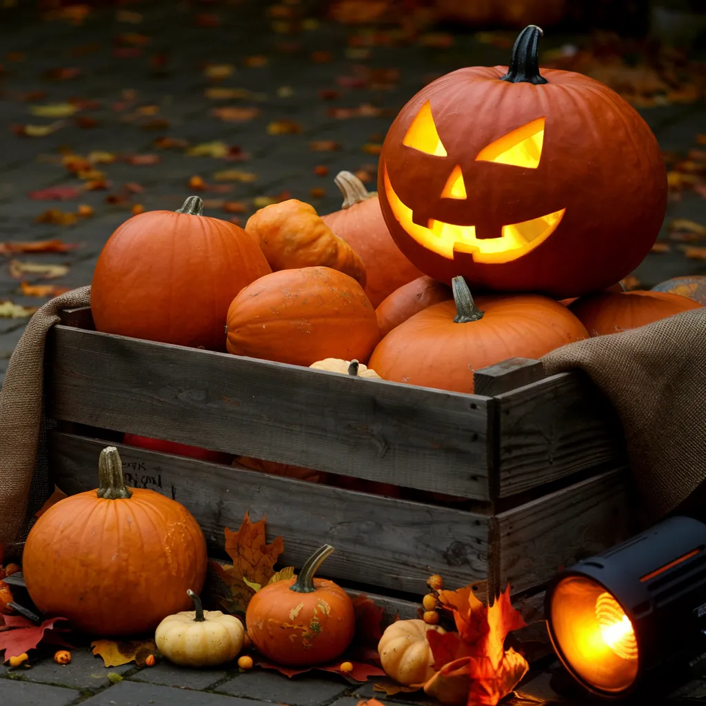 The Ultimate Halloween Living Room Inspiration Guide (Every Style Covered) 31 Rustic Crate Pumpkin Display