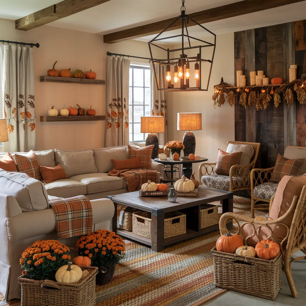 The Ultimate Halloween Living Room Inspiration Guide (Every Style Covered) 12 Rustic Harvest Living Room