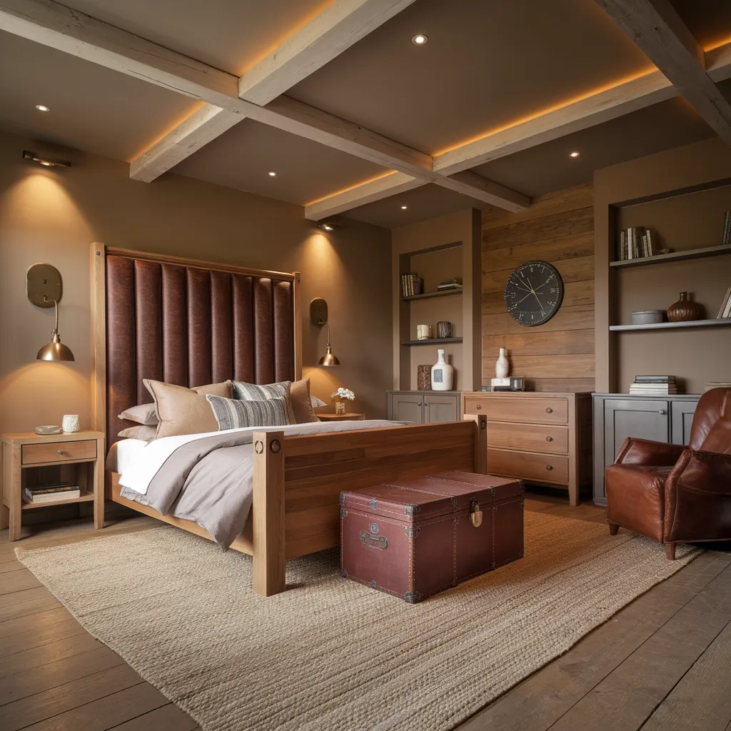 Rustic Warmth Men’s Bedroom Retreat