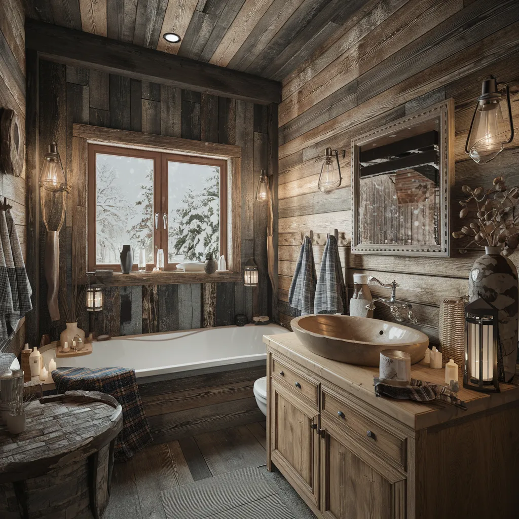 20 Small Funky Bathroom Ideas That Will Make You Rethink Your Space 2 Rustic Winter Retreat Bathroom