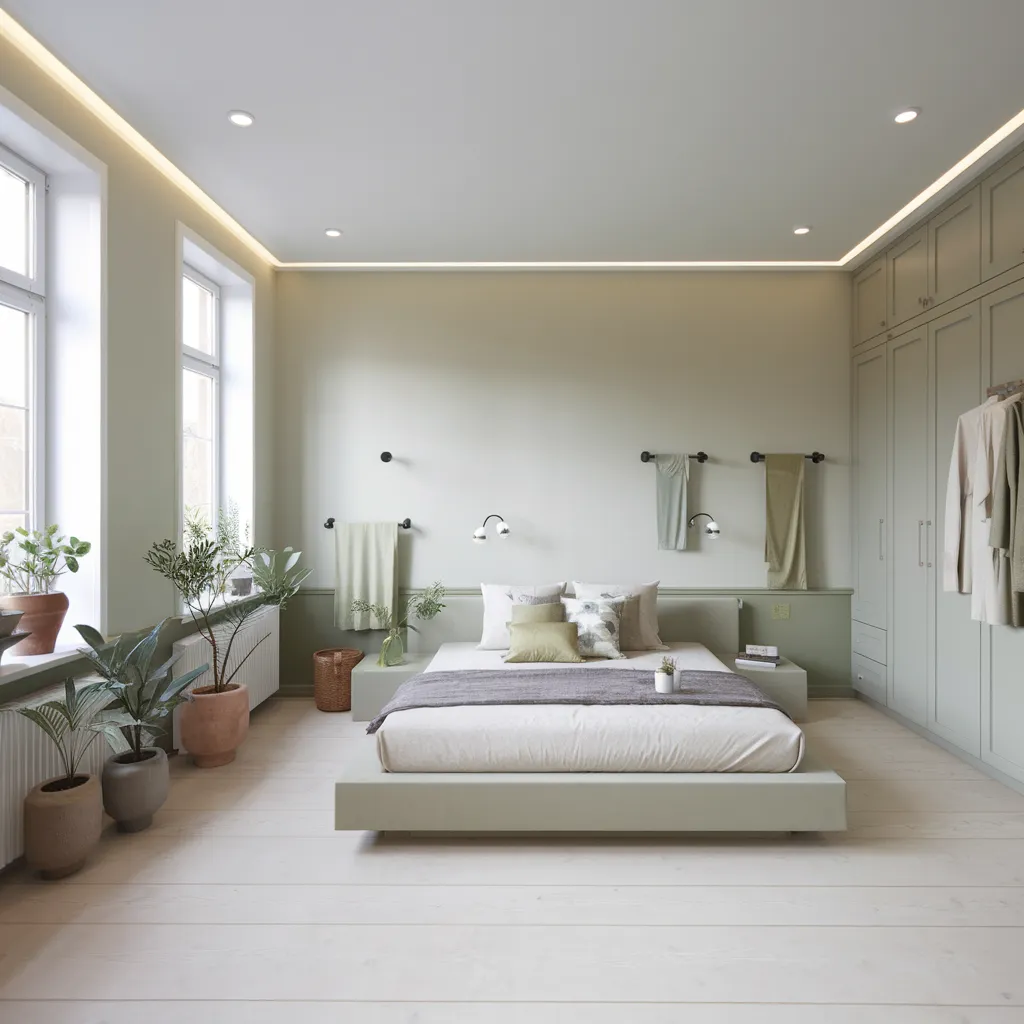 Scandinavian Green Bedroom