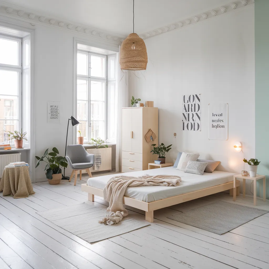 Scandinavian Minimalist Men’s Bedroom Design