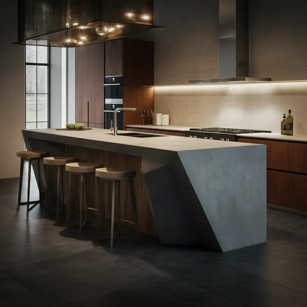 The Ultimate List of Kitchen Island Ideas That Actually Make Life Easier 22 Sculptural Kitchen Island
