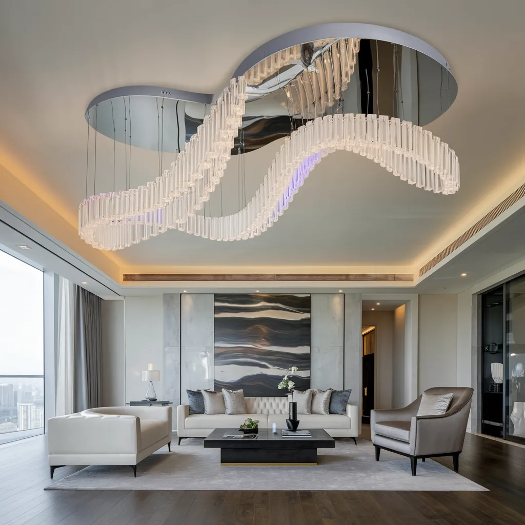 From Glam to Minimal: Chandelier Designs You’ll Fall in Love With 5 Sculptural Wave Glass Chandelier