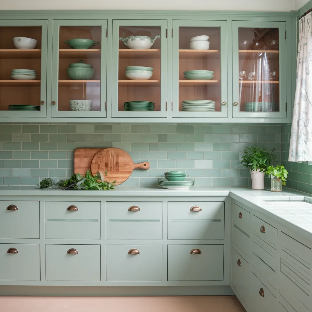 32+ Jaw-Dropping Kitchen Backsplash Ideas You Haven’t Seen Yet 18 Seafoam Green Tiles for a Calming Coastal Vibe
