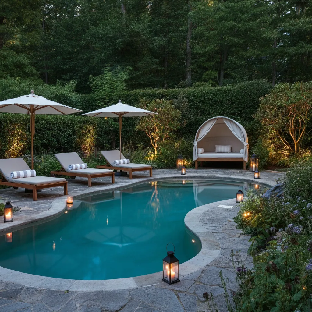 24+ Dreamy Pool Ideas That Blend Style, Comfort, and Luxury 7 Secret Garden Pool