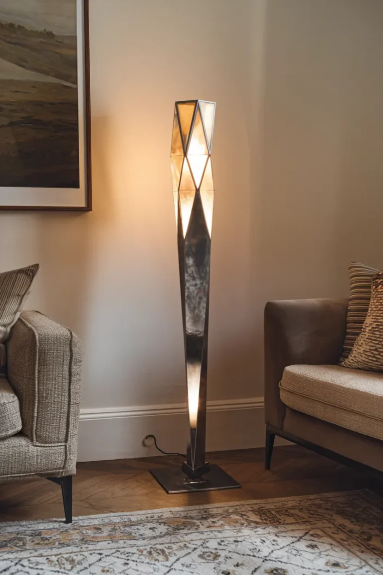 Living Room Lamp Ideas That Instantly Make a Room Look Expensive 24 Smoked Prism Floor Lamp