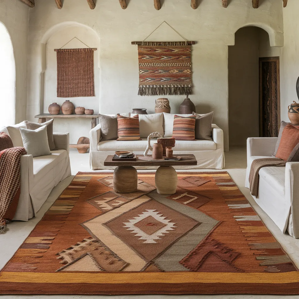 Rugs in Living Room Designs That Instantly Upgrade Your Space 17 Southwestern Pattern Rug in Living Room