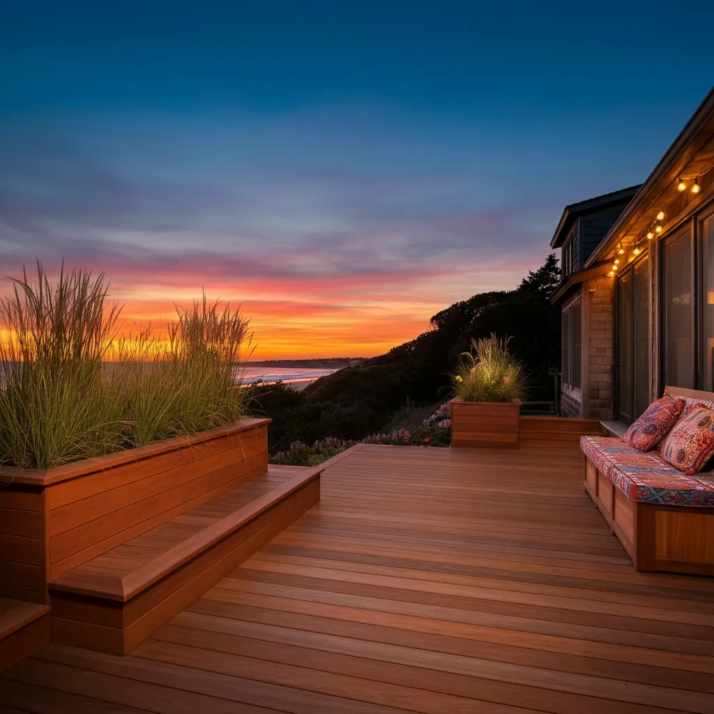 Stunning Deck Ideas That Will Completely Transform Your Outdoor Space 2 Sunset-Watching Retreat Deck