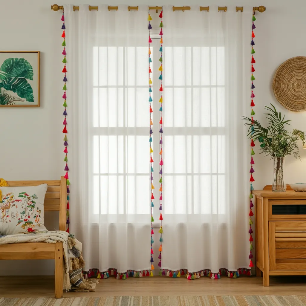 27+ Stunning Curtains for Living Room You’ll Wish You Knew About Sooner 27 Tassel-Trimmed Curtains