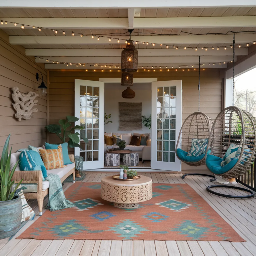Porch Decorating Ideas That Will Make You Fall in Love With Your Home Again 29 The Cozy & Eclectic Bohemian Retreat