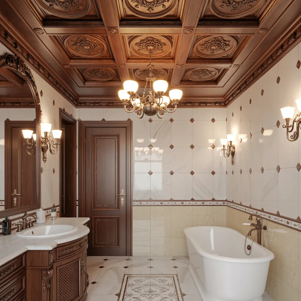 27+ Stunning Luxury Bathroom Designs That Blend Comfort With Elegance 14 Traditional Wooden Luxury Bathroom